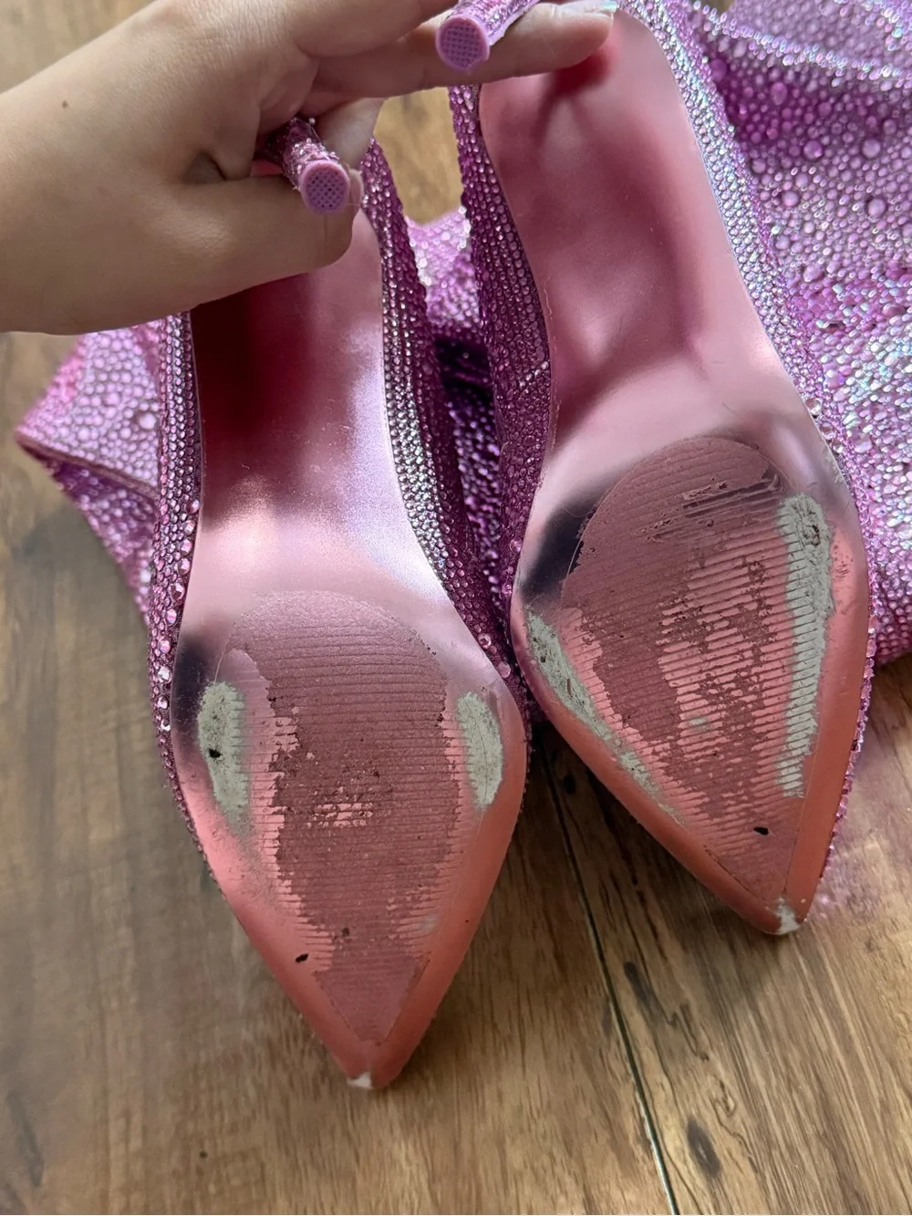 Steve Madden Vivianne pink embellished Stiletto Boots